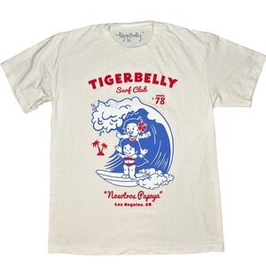 TigerBelly Surf Club Graphic Tee Medium Nosotros Papaya Bobby Lee Podcast